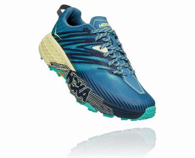 Hoka One One Speedgoat 4 Női Utcai Cipő - Kék/Zöld [H9751-543]